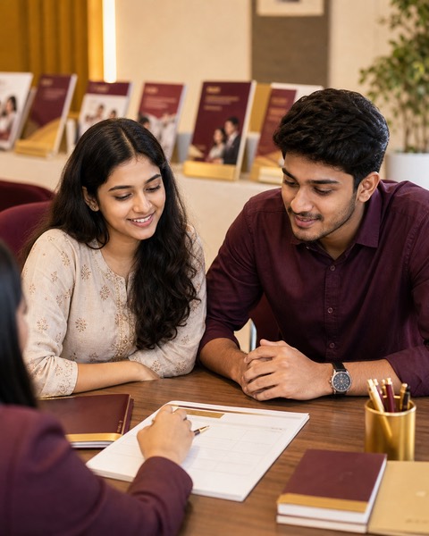 Students in a counselling session